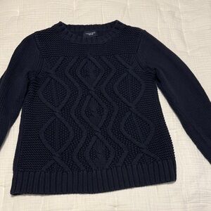 Lands' End Navy Textured Sweater, size small